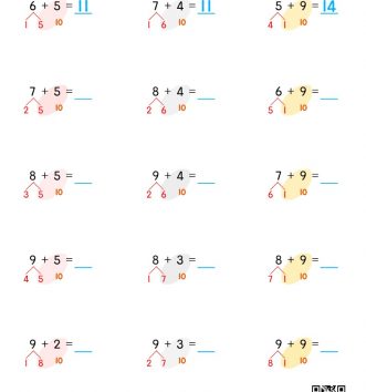 1-2-4 04 10이 넘는 더하기 - 뒤의 수를 10 만들기 문제_5