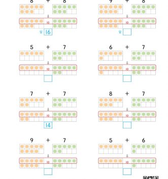 1-2-4 05 10이 넘는 더하기 - 5와 5로 10 만들기(반구체물) 문제_2