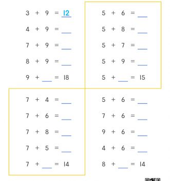 1-2-4 11 덧셈 연습 문제_3