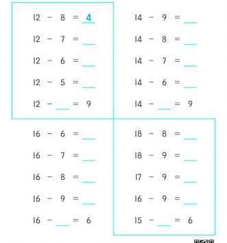 1-2-4 12 뺄셈 연습 문제_2