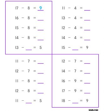 1-2-4 12 뺄셈 연습 문제_4