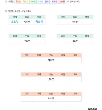 2-2-4-11 1주일 알아보기 – 요일 문제 C