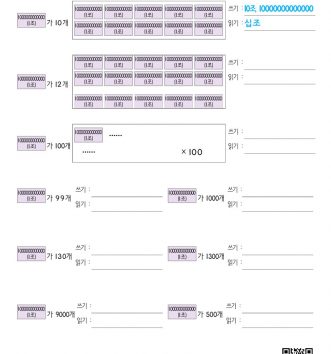 4-1-1-큰-수-09-십조-백조-천조-알아보기-A-문제