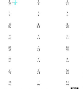 5-1 4단원 약분과 통분 - 매쓰포올