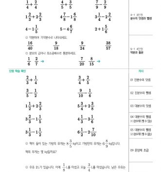 5-1-5-분수의-덧셈과-뺄셈-00-진단테스트-문제