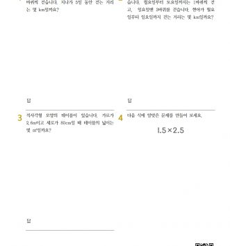 5-2-4 소수의 곱셈 17 문장제 - 중급 A 문제
