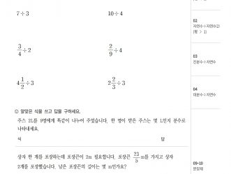 6-1-1 분수의 나눗셈 (문제)