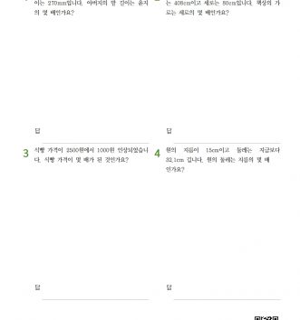 6-1-3 소수의 나눗셈 12 문장제 중급 D 문제