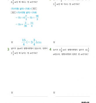 6-2-1 분수의 나눗셈 10 문장제 초급 B 문제