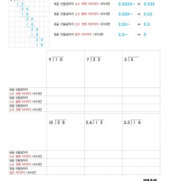 6-2-2 소수의 나눗셈 04 몫을 반올림하여 나타내기 D 문제