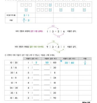 6-2-4 비례식과 비례배분 01 비의 성질 알아보기 A 문제
