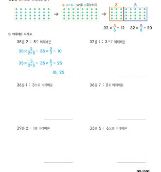 6-2-4 비례식과 비례배분 11 비례배분 알아보기 C 문제