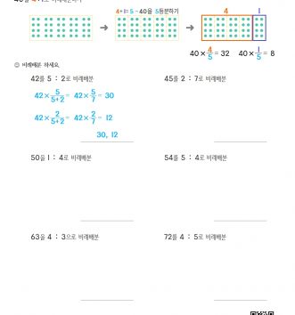 6-2-4 비례식과 비례배분 11 비례배분 알아보기 D 문제