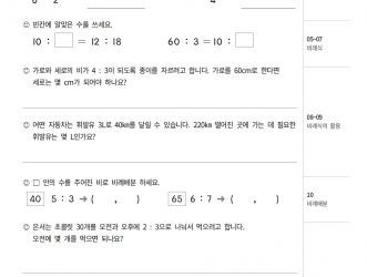 6-2-4 비례식과 비례배분 (문제)